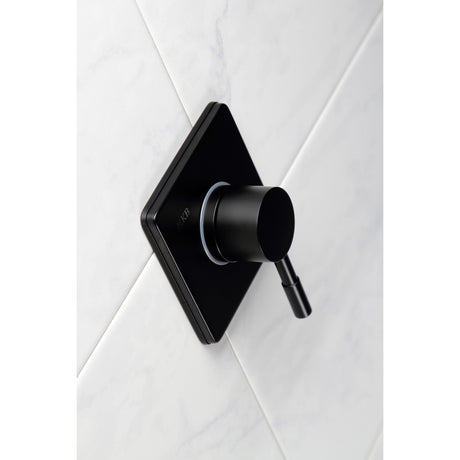 Concord KS3040DL Single-Handle Wall Mount Three-Way Diverter Valve with Trim Kit, Matte Black