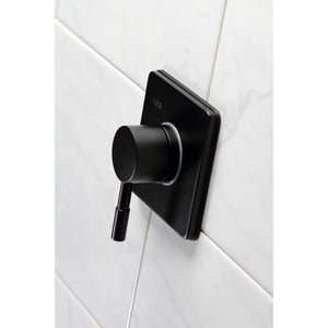 Concord KS3040DL Single-Handle Wall Mount Three-Way Diverter Valve with Trim Kit, Matte Black