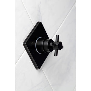 Concord KS3040DX Single-Handle Wall Mount Three-Way Diverter Valve with Trim Kit, Matte Black