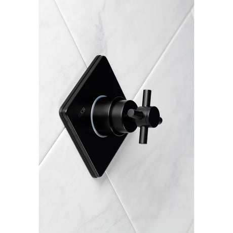 Concord KS3040DX Single-Handle Wall Mount Three-Way Diverter Valve with Trim Kit, Matte Black