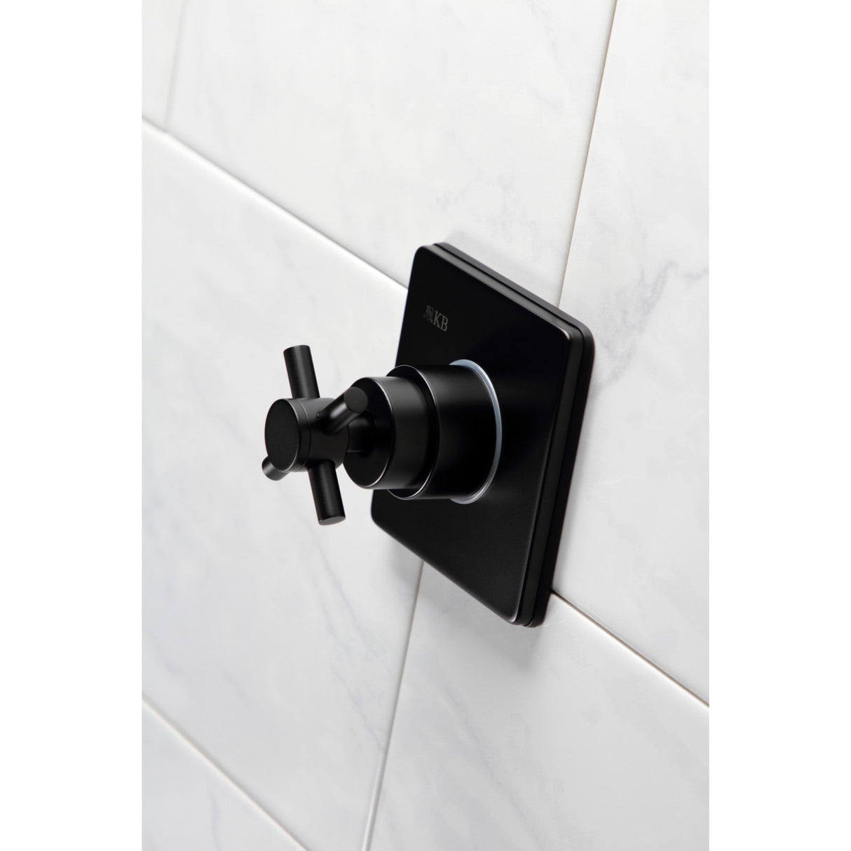 Concord KS3040DX Single-Handle Wall Mount Three-Way Diverter Valve with Trim Kit, Matte Black