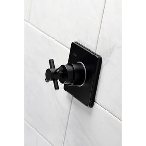 Concord KS3040DX Single-Handle Wall Mount Three-Way Diverter Valve with Trim Kit, Matte Black