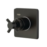 Concord KS3040DX Single-Handle Wall Mount Three-Way Diverter Valve with Trim Kit, Matte Black