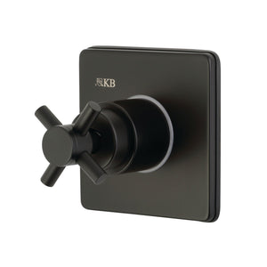 Concord KS3040DX Single-Handle Wall Mount Three-Way Diverter Valve with Trim Kit, Matte Black