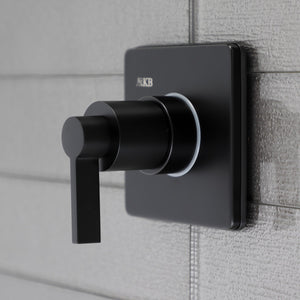 NuvoFusion KS3040NDL Single-Handle Wall Mount Three-Way Diverter Valve with Trim Kit, Matte Black