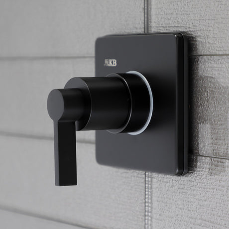 NuvoFusion KS3040NDL Single-Handle Wall Mount Three-Way Diverter Valve with Trim Kit, Matte Black