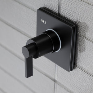 NuvoFusion KS3040NDL Single-Handle Wall Mount Three-Way Diverter Valve with Trim Kit, Matte Black