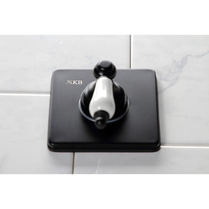 KS3040PL Single-Handle Wall Mount Three-Way Diverter Valve with Trim Kit, Matte Black