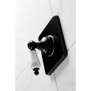 KS3040PL Single-Handle Wall Mount Three-Way Diverter Valve with Trim Kit, Matte Black