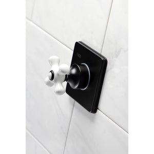 KS3040PX Single-Handle Wall Mount Three-Way Diverter Valve with Trim Kit, Matte Black