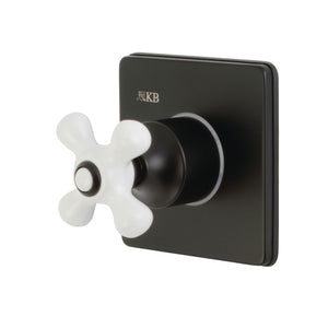 KS3040PX Single-Handle Wall Mount Three-Way Diverter Valve with Trim Kit, Matte Black