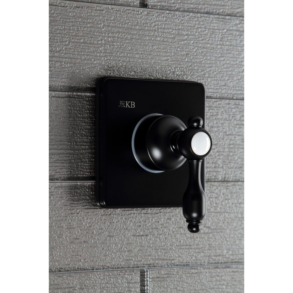 Tudor KS3040TAL Single-Handle Wall Mount Three-Way Diverter Valve with Trim Kit, Matte Black