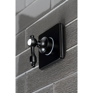 Tudor KS3040TAL Single-Handle Wall Mount Three-Way Diverter Valve with Trim Kit, Matte Black