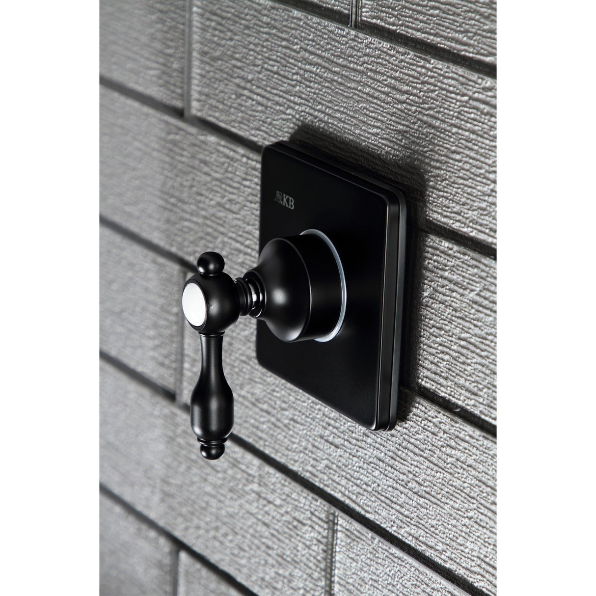 Tudor KS3040TAL Single-Handle Wall Mount Three-Way Diverter Valve with Trim Kit, Matte Black