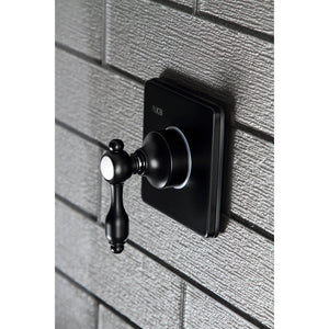 Tudor KS3040TAL Single-Handle Wall Mount Three-Way Diverter Valve with Trim Kit, Matte Black