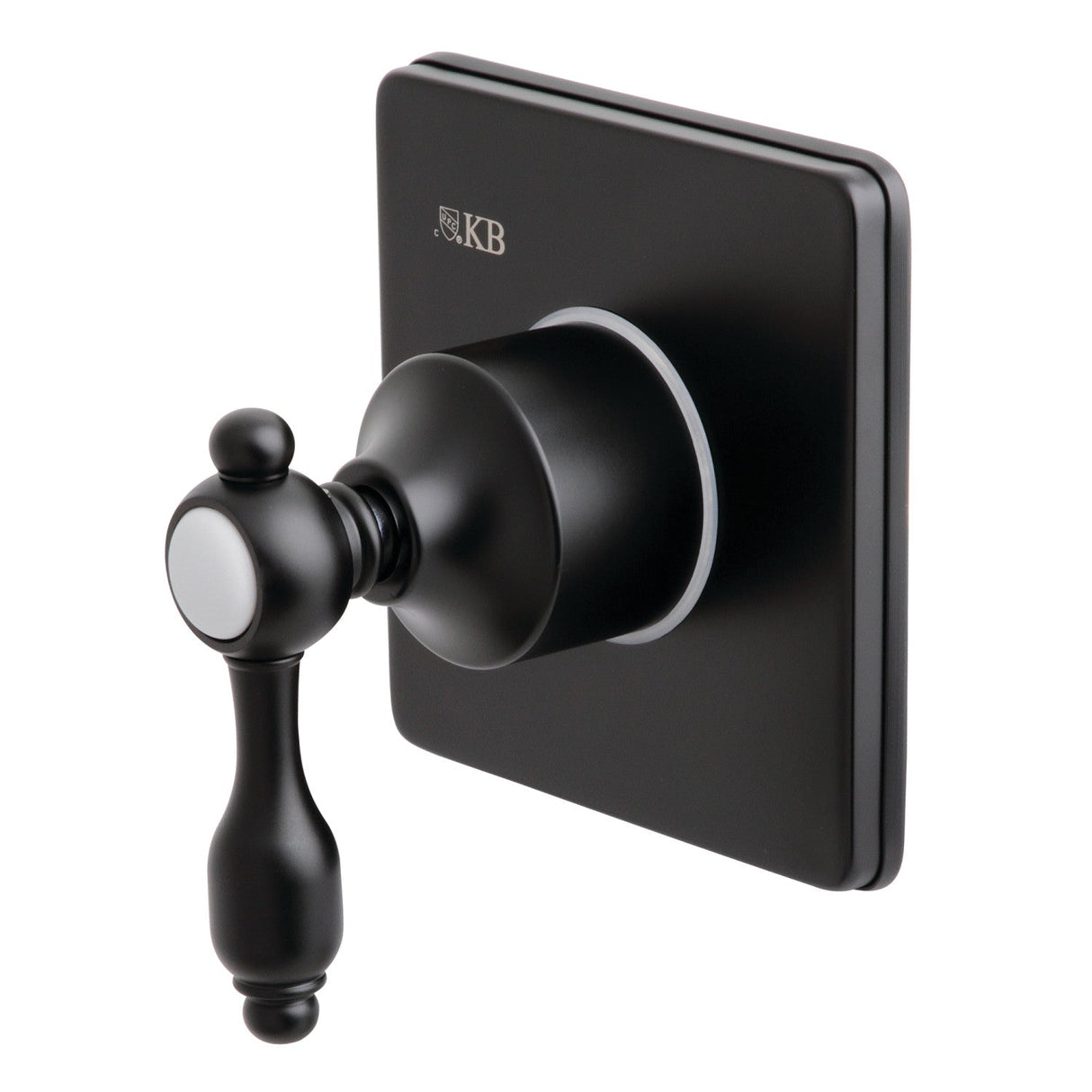 Tudor KS3040TAL Single-Handle Wall Mount Three-Way Diverter Valve with Trim Kit, Matte Black