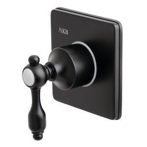 Tudor KS3040TAL Single-Handle Wall Mount Three-Way Diverter Valve with Trim Kit, Matte Black