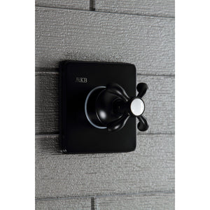 KS3040TX Single-Handle Wall Mount Three-Way Diverter Valve with Trim Kit, Matte Black
