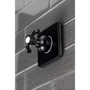 KS3040TX Single-Handle Wall Mount Three-Way Diverter Valve with Trim Kit, Matte Black