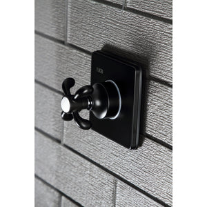 KS3040TX Single-Handle Wall Mount Three-Way Diverter Valve with Trim Kit, Matte Black