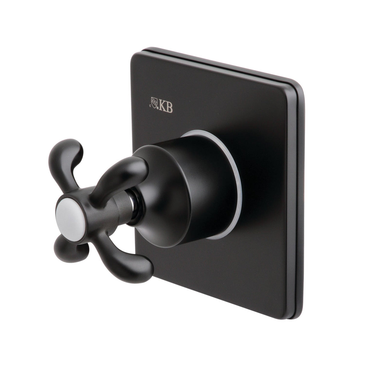 KS3040TX Single-Handle Wall Mount Three-Way Diverter Valve with Trim Kit, Matte Black
