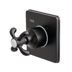 KS3040TX Single-Handle Wall Mount Three-Way Diverter Valve with Trim Kit, Matte Black