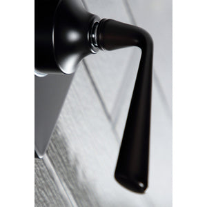 KS3040ZL Single-Handle Wall Mount Three-Way Diverter Valve with Trim Kit, Matte Black