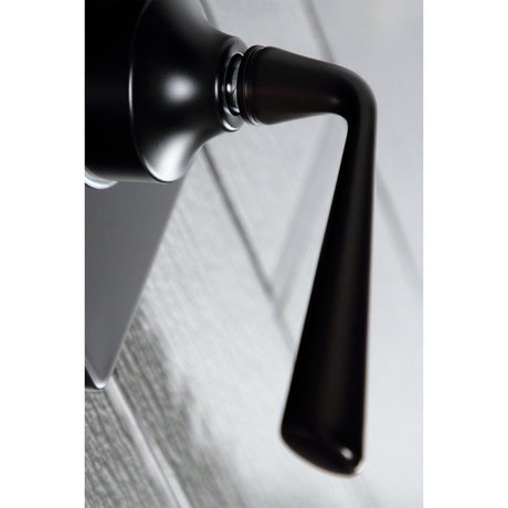 KS3040ZL Single-Handle Wall Mount Three-Way Diverter Valve with Trim Kit, Matte Black