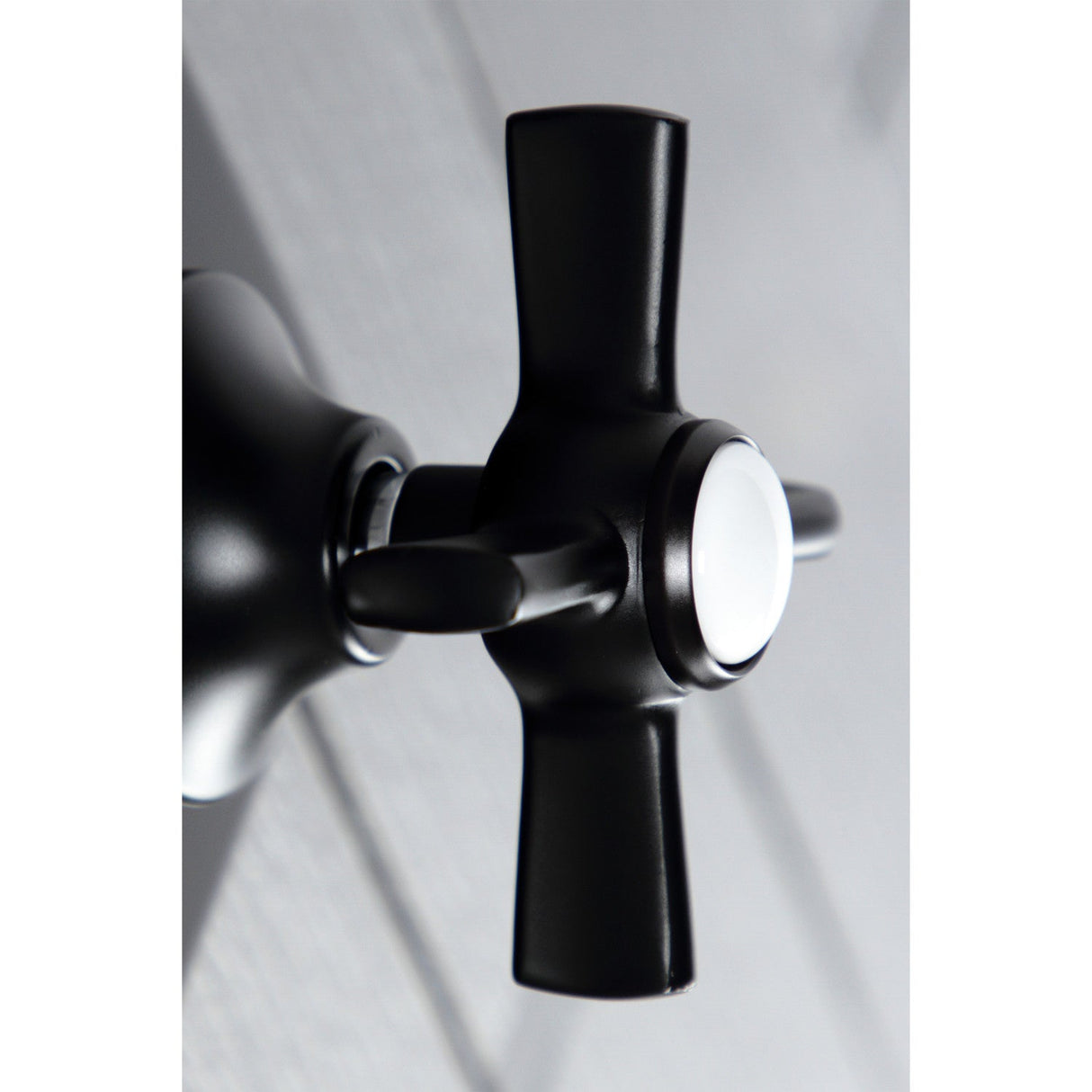 KS3040ZX Single-Handle Wall Mount Three-Way Diverter Valve with Trim Kit, Matte Black