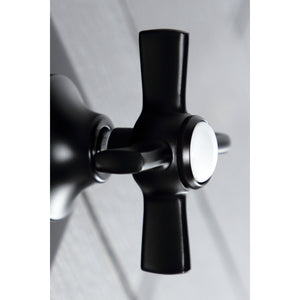 KS3040ZX Single-Handle Wall Mount Three-Way Diverter Valve with Trim Kit, Matte Black