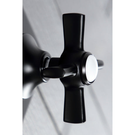 KS3040ZX Single-Handle Wall Mount Three-Way Diverter Valve with Trim Kit, Matte Black