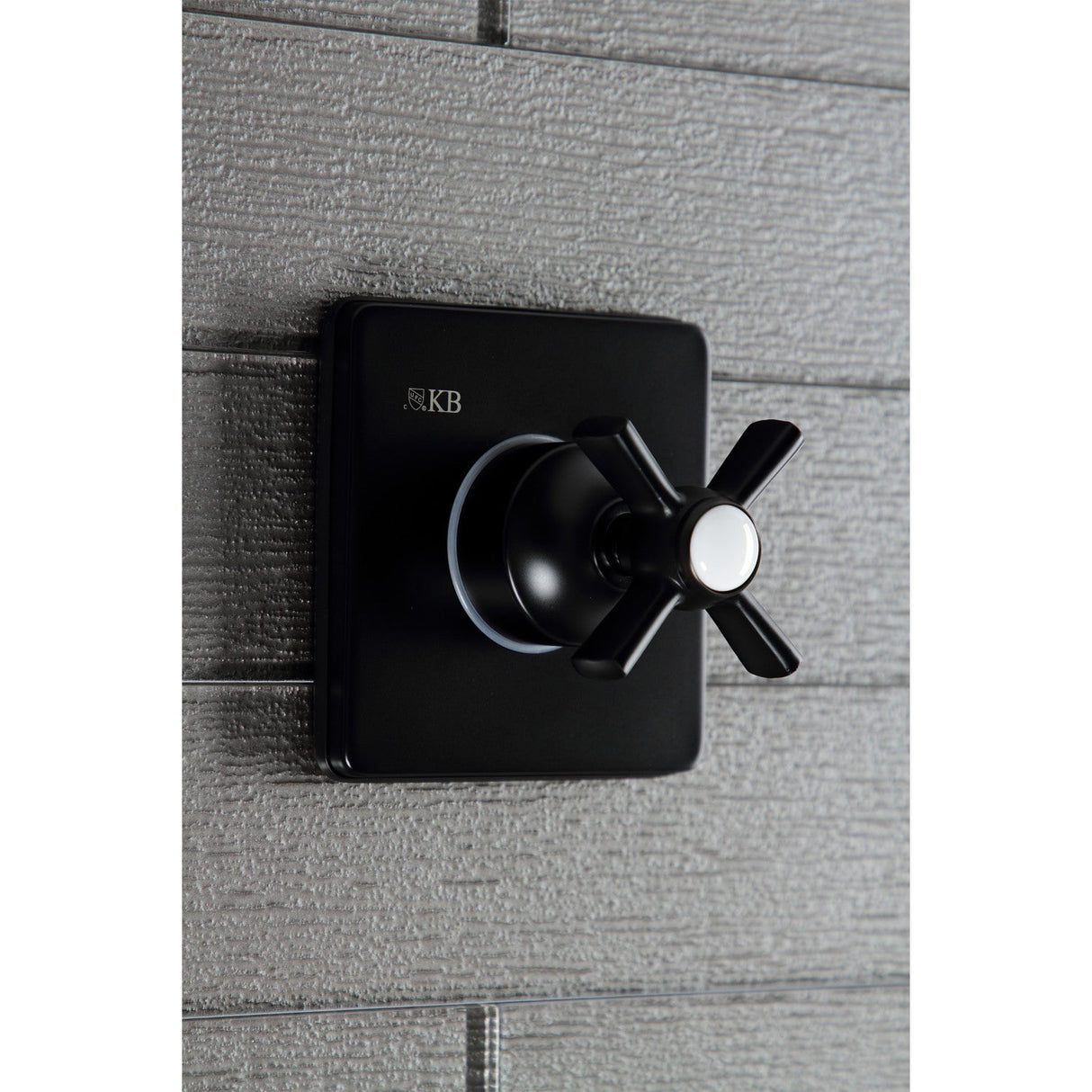 KS3040ZX Single-Handle Wall Mount Three-Way Diverter Valve with Trim Kit, Matte Black