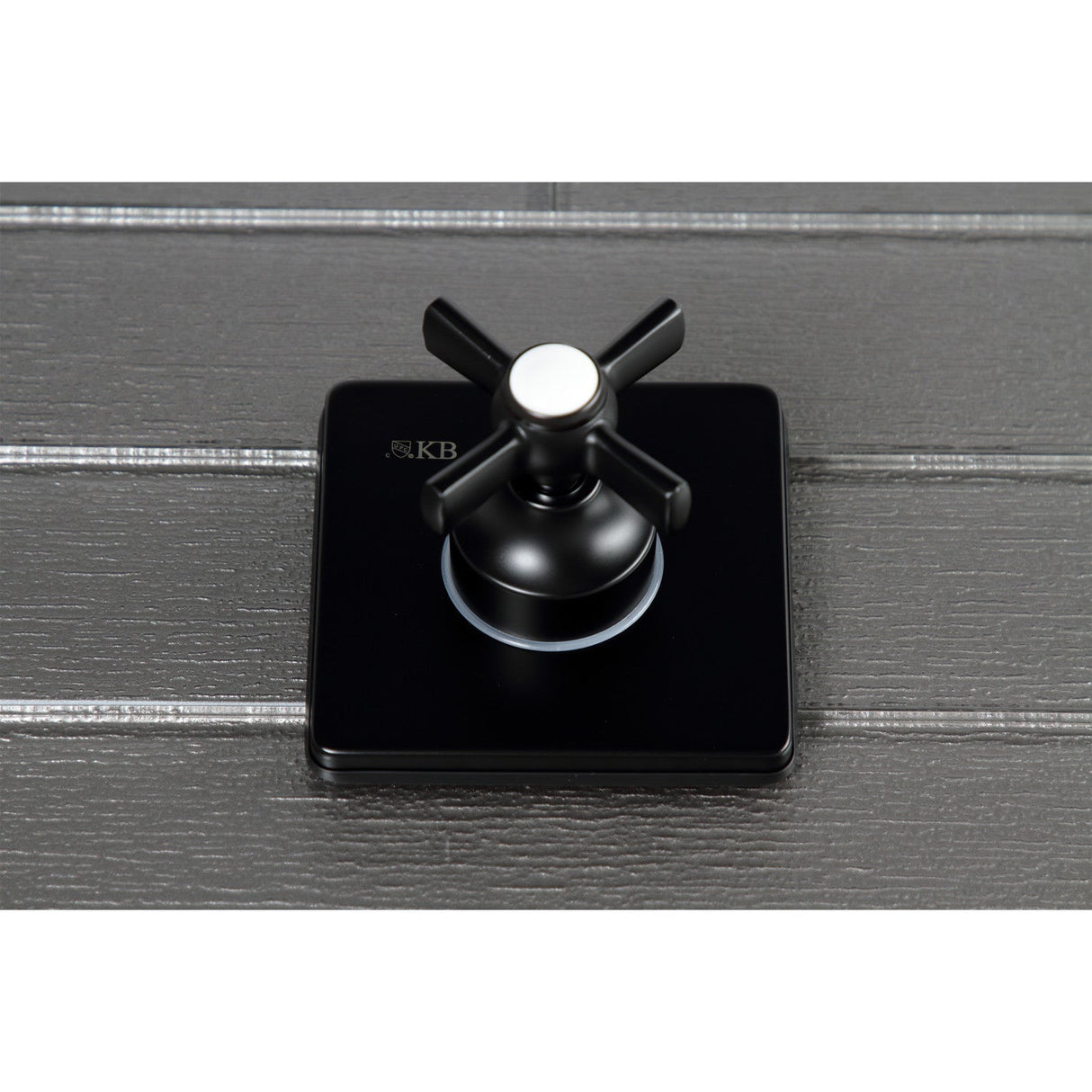 KS3040ZX Single-Handle Wall Mount Three-Way Diverter Valve with Trim Kit, Matte Black