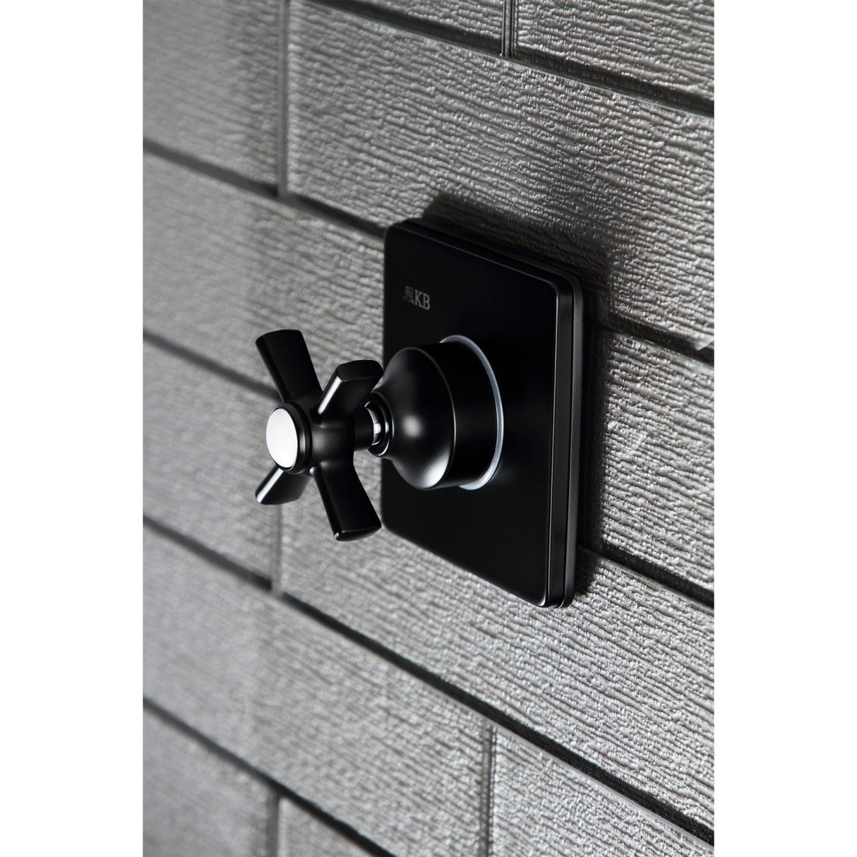 KS3040ZX Single-Handle Wall Mount Three-Way Diverter Valve with Trim Kit, Matte Black