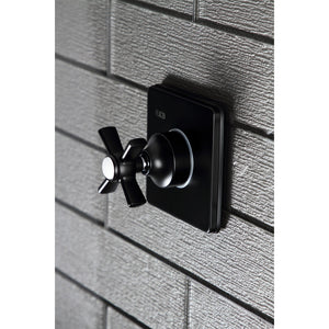 KS3040ZX Single-Handle Wall Mount Three-Way Diverter Valve with Trim Kit, Matte Black