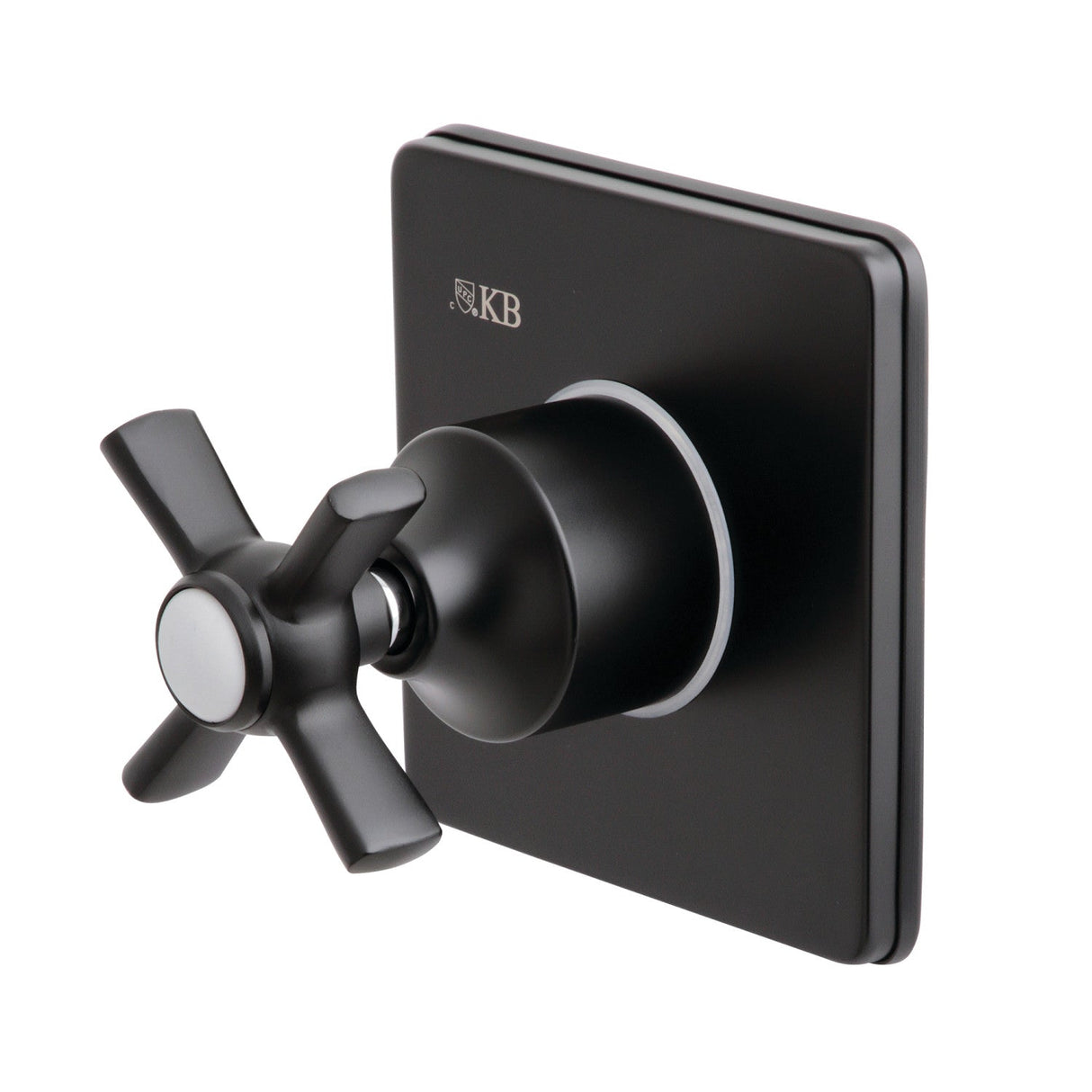 KS3040ZX Single-Handle Wall Mount Three-Way Diverter Valve with Trim Kit, Matte Black