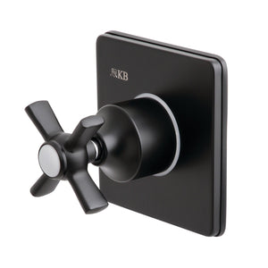 KS3040ZX Single-Handle Wall Mount Three-Way Diverter Valve with Trim Kit, Matte Black
