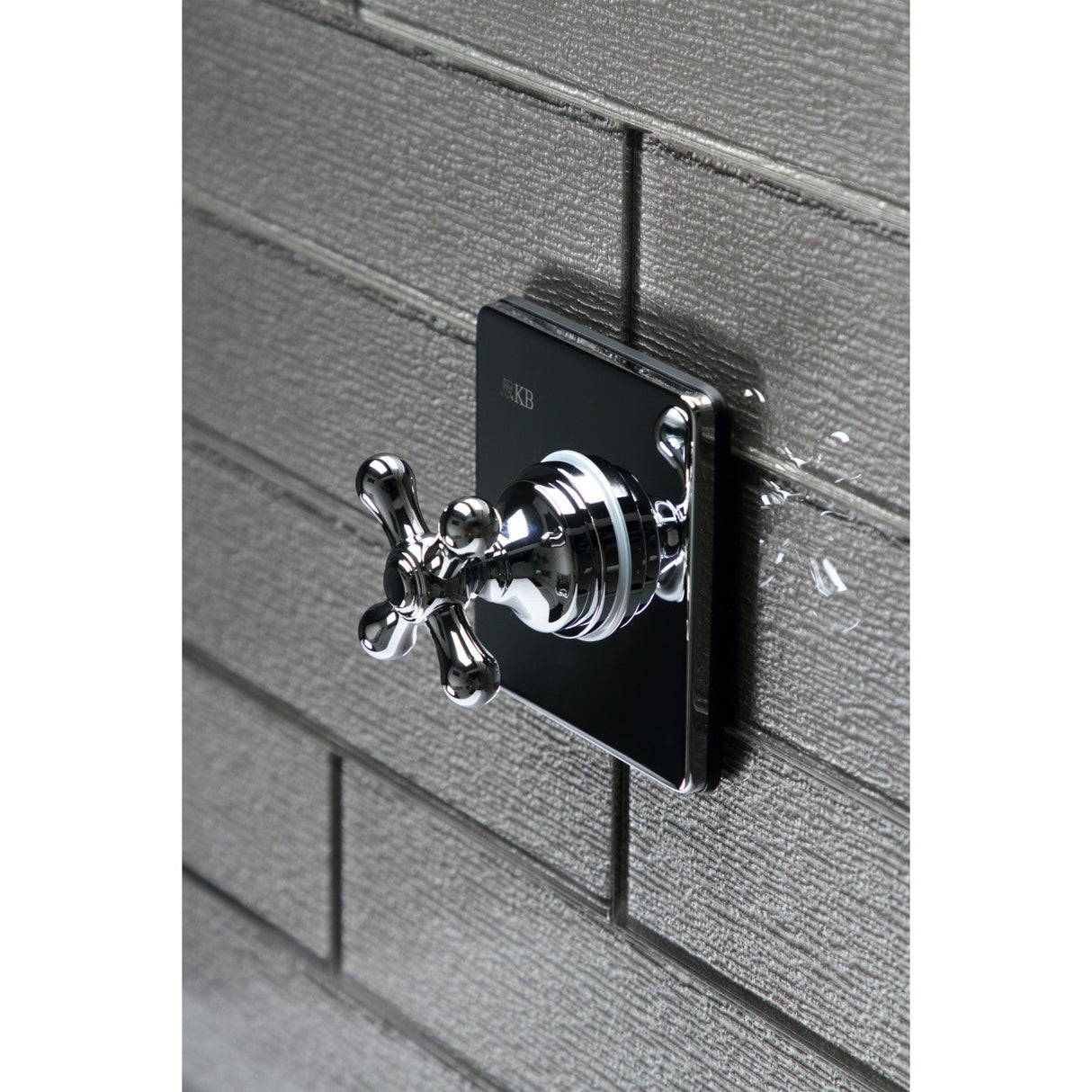 KS3041AX Single-Handle Wall Mount Three-Way Diverter Valve with Trim Kit, Polished Chrome