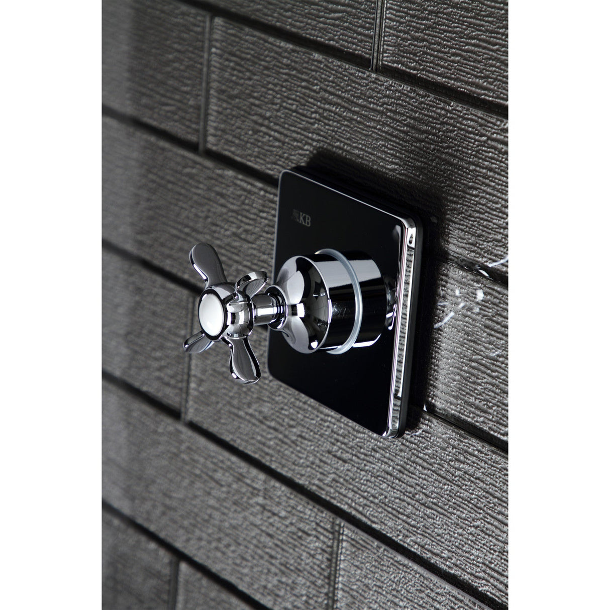 KS3041BEX Single-Handle Wall Mount Three-Way Diverter Valve with Trim Kit, Polished Chrome
