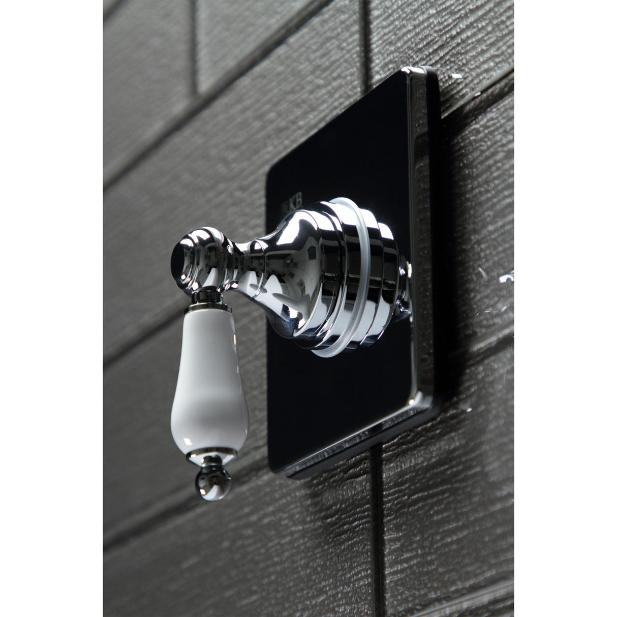 KS3041PL Single-Handle Wall Mount Three-Way Diverter Valve with Trim Kit, Polished Chrome