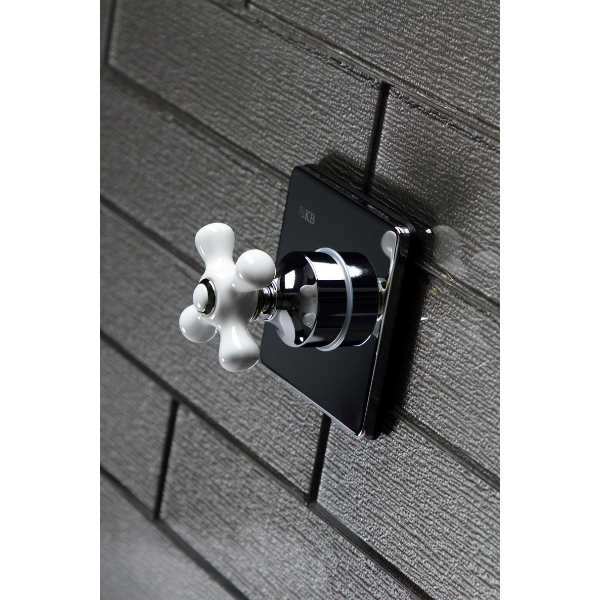 KS3041PX Single-Handle Wall Mount Three-Way Diverter Valve with Trim Kit, Polished Chrome