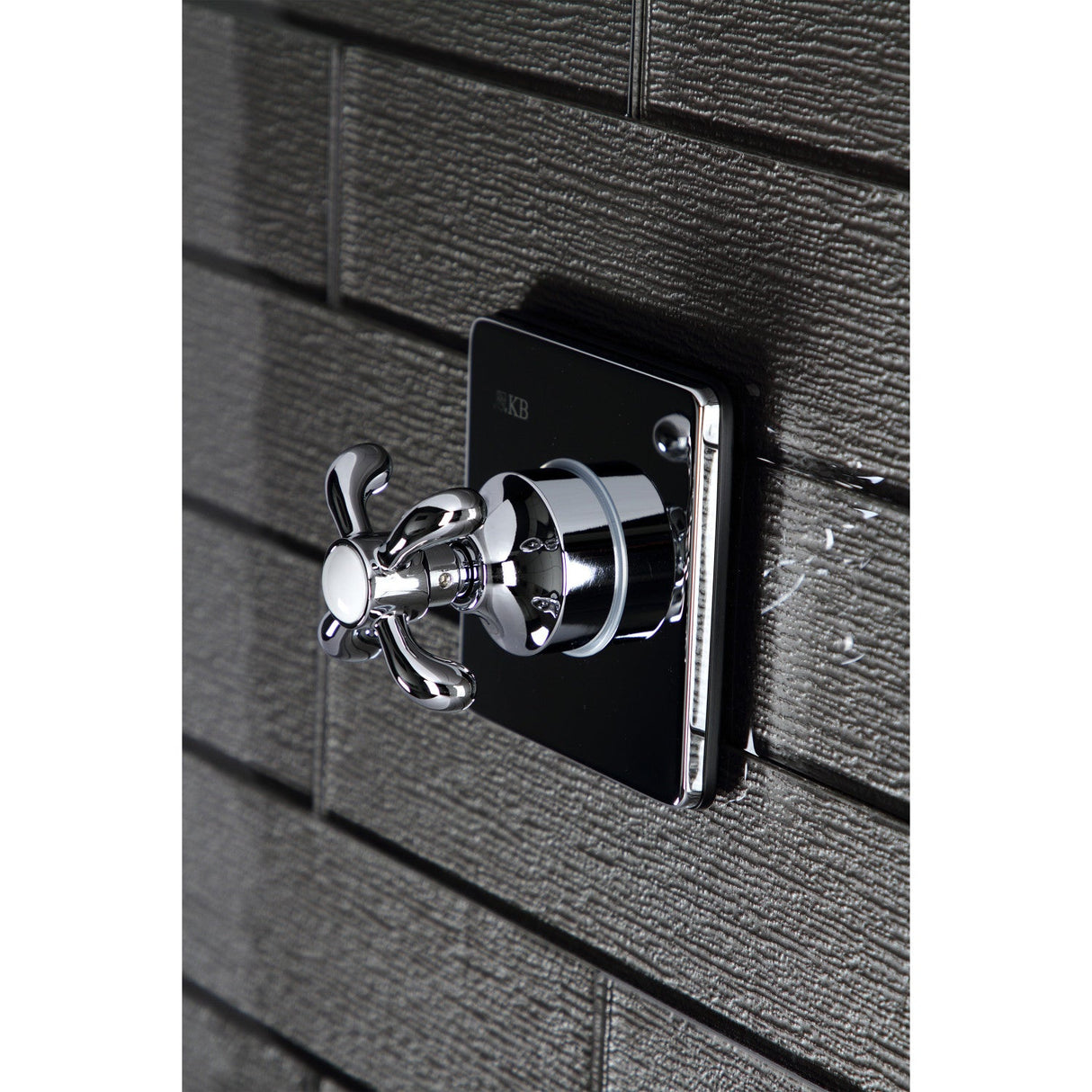 KS3041TX Single-Handle Wall Mount Three-Way Diverter Valve with Trim Kit, Polished Chrome