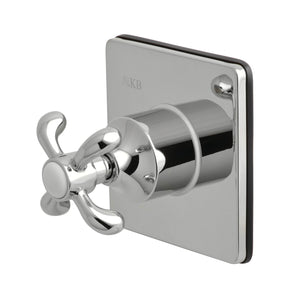 KS3041TX Single-Handle Wall Mount Three-Way Diverter Valve with Trim Kit, Polished Chrome