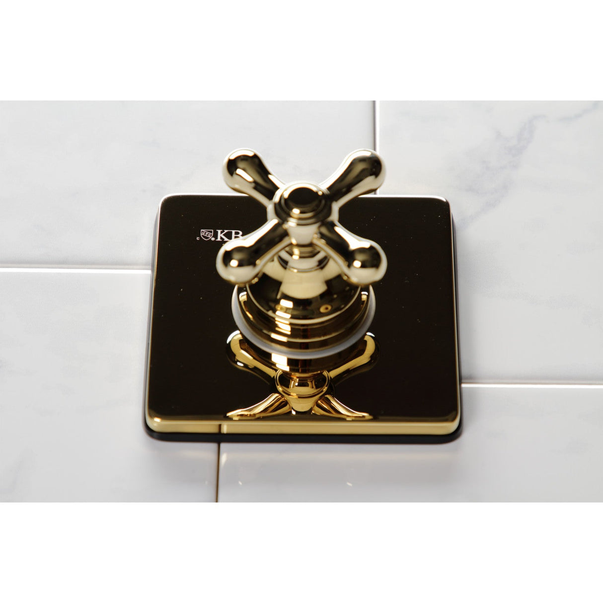 KS3042AX Single-Handle Wall Mount Three-Way Diverter Valve with Trim Kit, Polished Brass