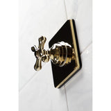 KS3042AX Single-Handle Wall Mount Three-Way Diverter Valve with Trim Kit, Polished Brass