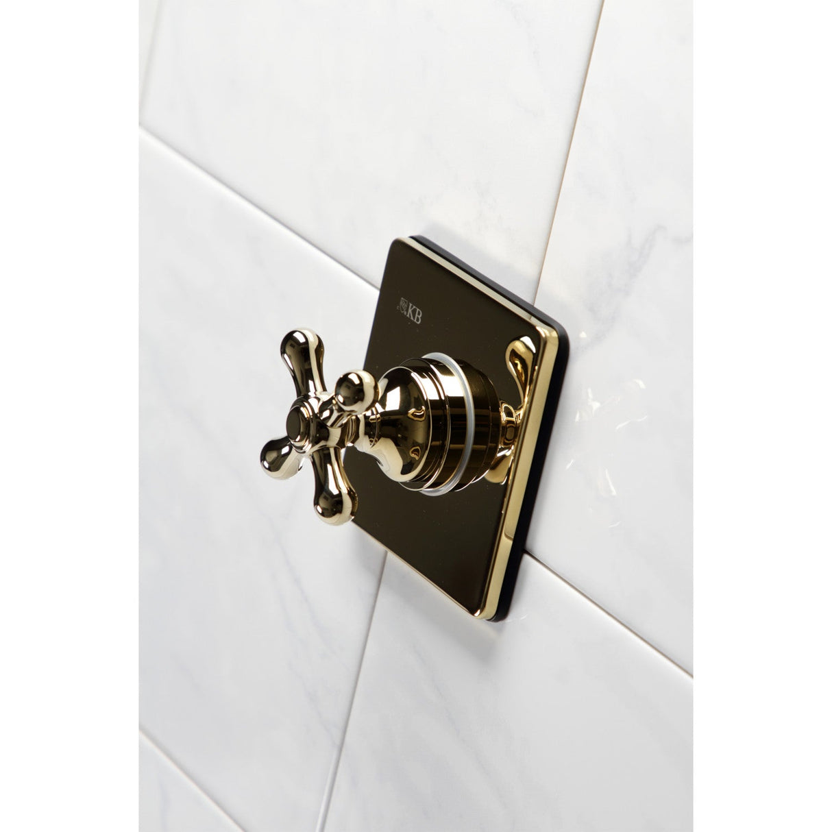 KS3042AX Single-Handle Wall Mount Three-Way Diverter Valve with Trim Kit, Polished Brass