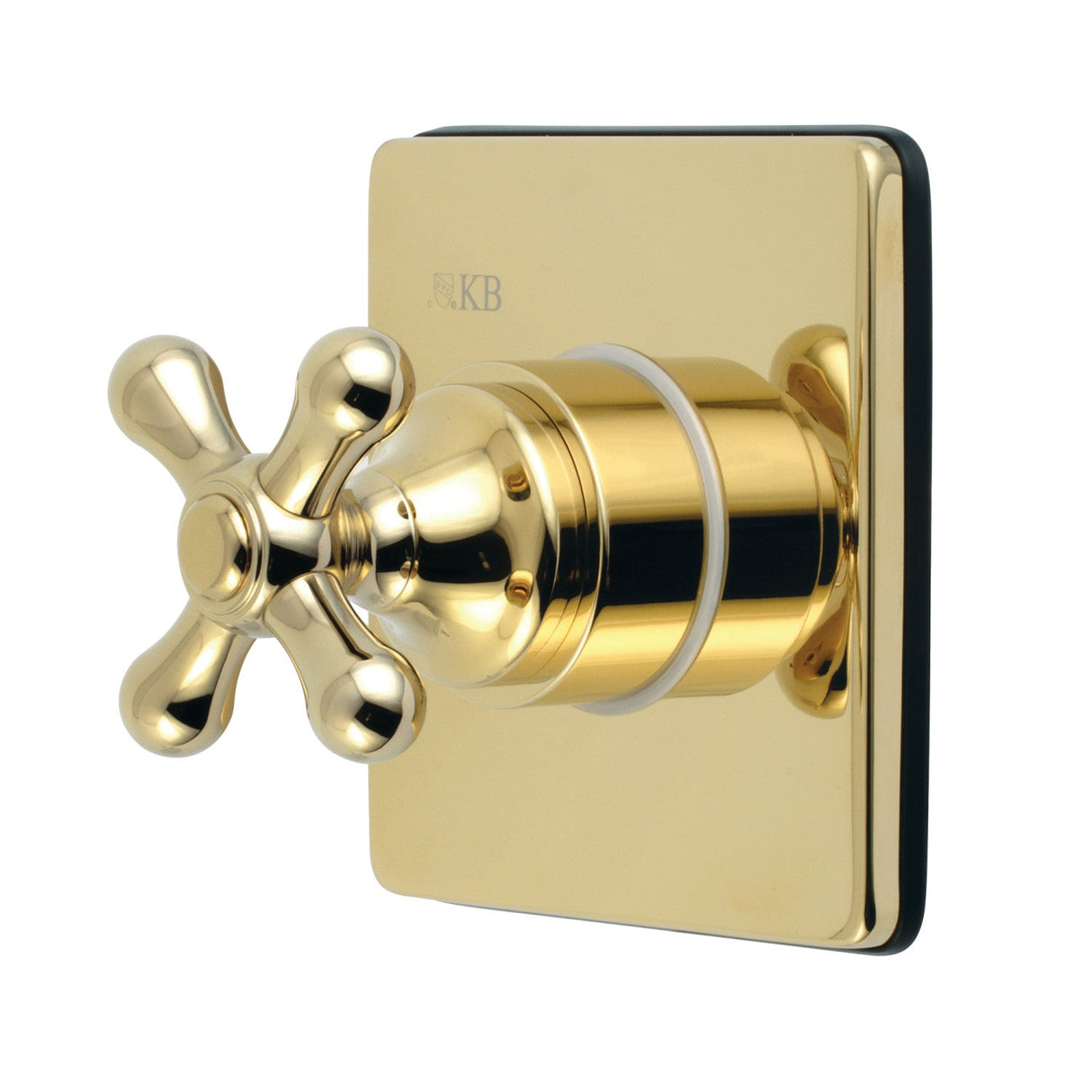 KS3042AX Single-Handle Wall Mount Three-Way Diverter Valve with Trim Kit, Polished Brass