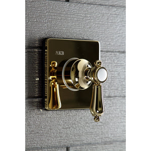 Heirloom KS3042BAL Single-Handle Wall Mount Three-Way Diverter Valve with Trim Kit, Polished Brass