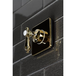 Heirloom KS3042BAL Single-Handle Wall Mount Three-Way Diverter Valve with Trim Kit, Polished Brass