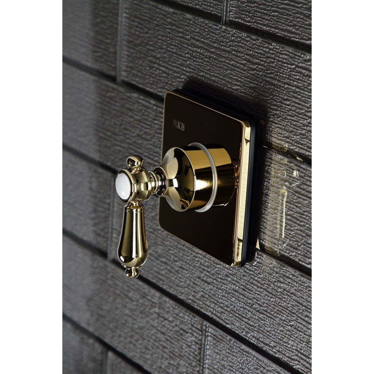 Heirloom KS3042BAL Single-Handle Wall Mount Three-Way Diverter Valve with Trim Kit, Polished Brass